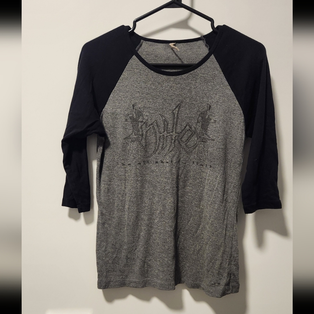 Vintage 90s Nile Death Metal Band 3/4 Sleeve Baseball Tee